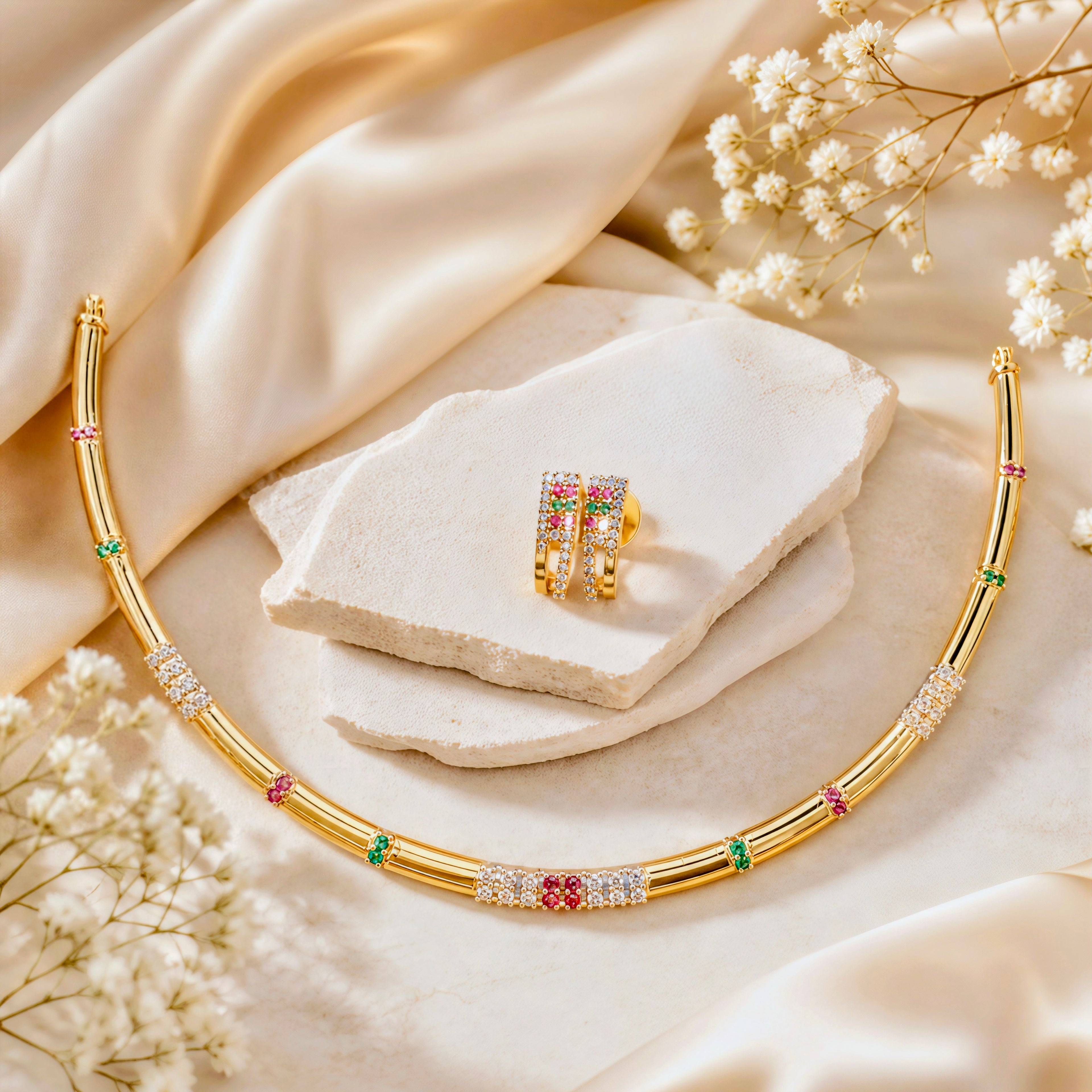 Elegant Hasli Necklace & Earrings
