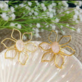 Golden Textured Earrings