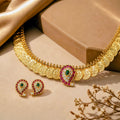 Mango Coin Necklace with Earrings