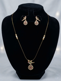 Peacock Invisible Chain & Earrings