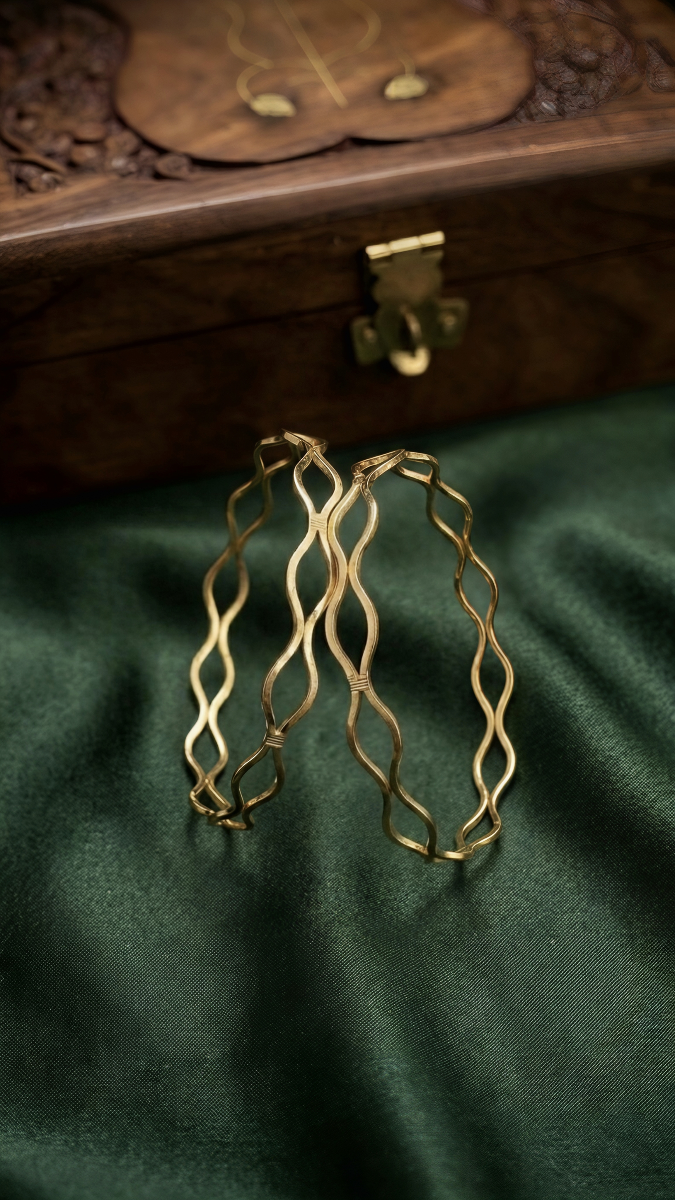 Gold Plated Bangles (Set of 2)