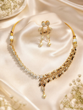 Diamond Flower Necklace & Earrings