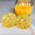 Golden Textured Earrings