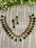 Premium AD Short Necklace & Earrings