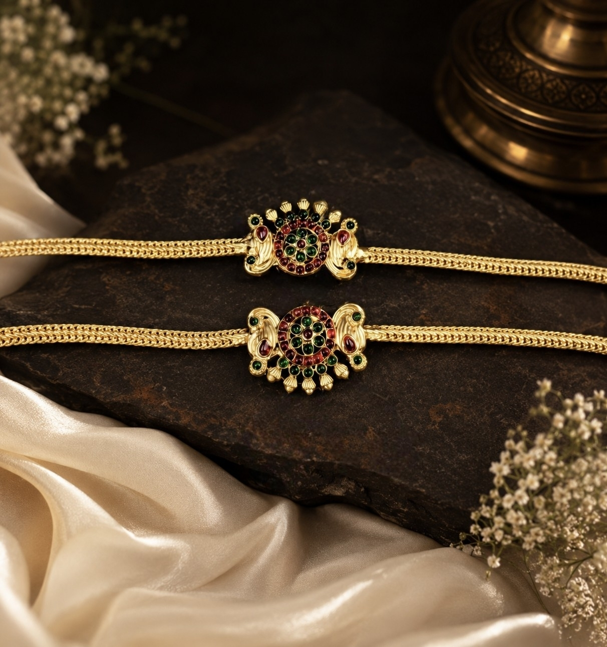 Traditional Multistone Anklets
