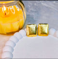 Golden Textured Earrings