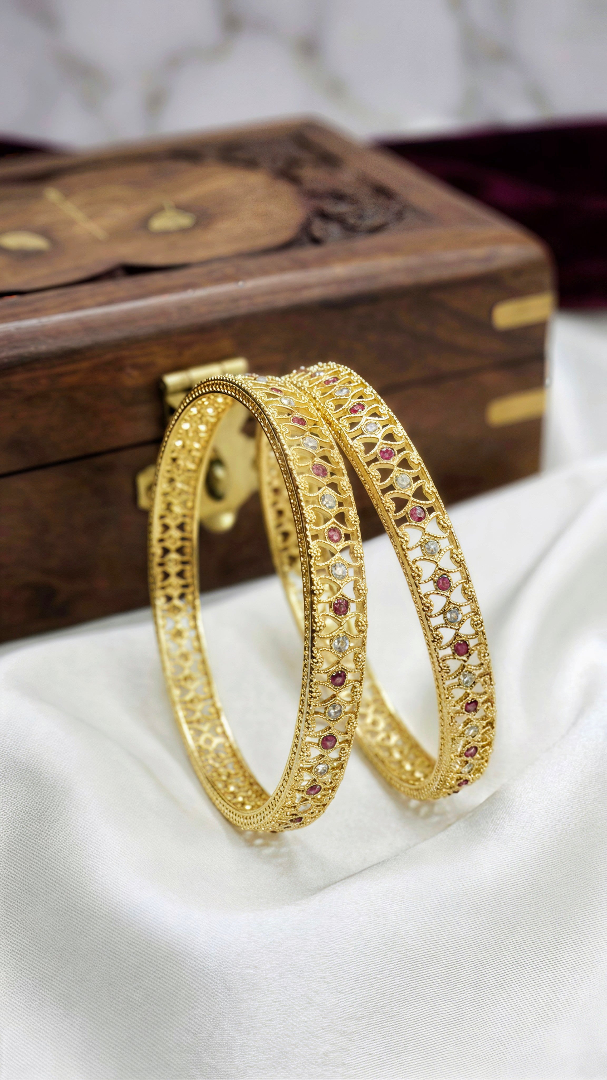 Gold Plated Bangles (Set of 2)