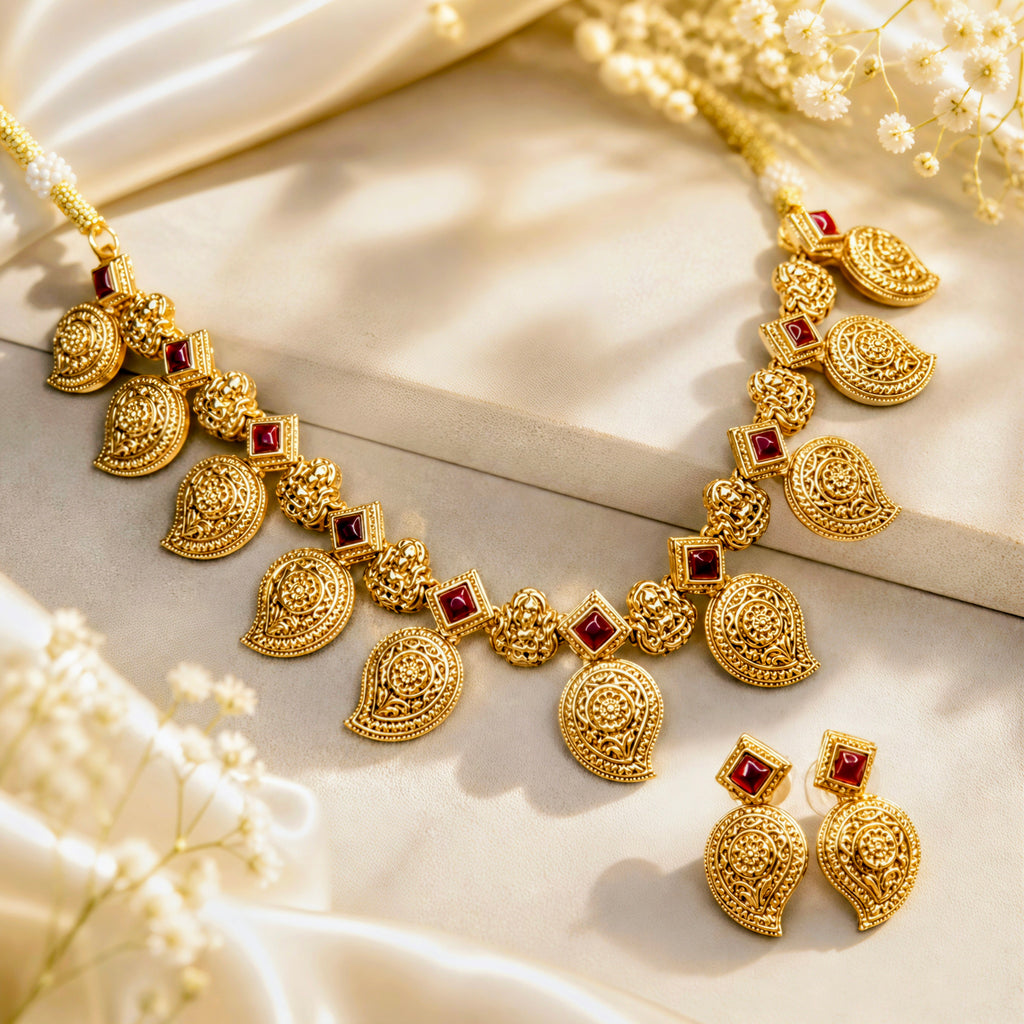 Lakshmi Mango Short Necklace