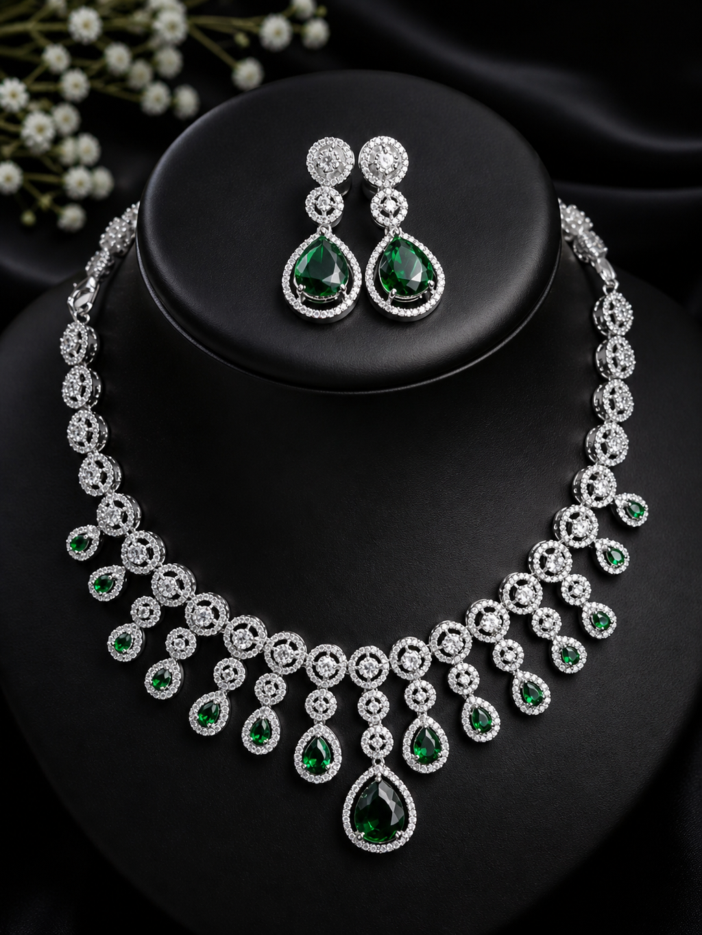 Premium AD Necklace & Earrings