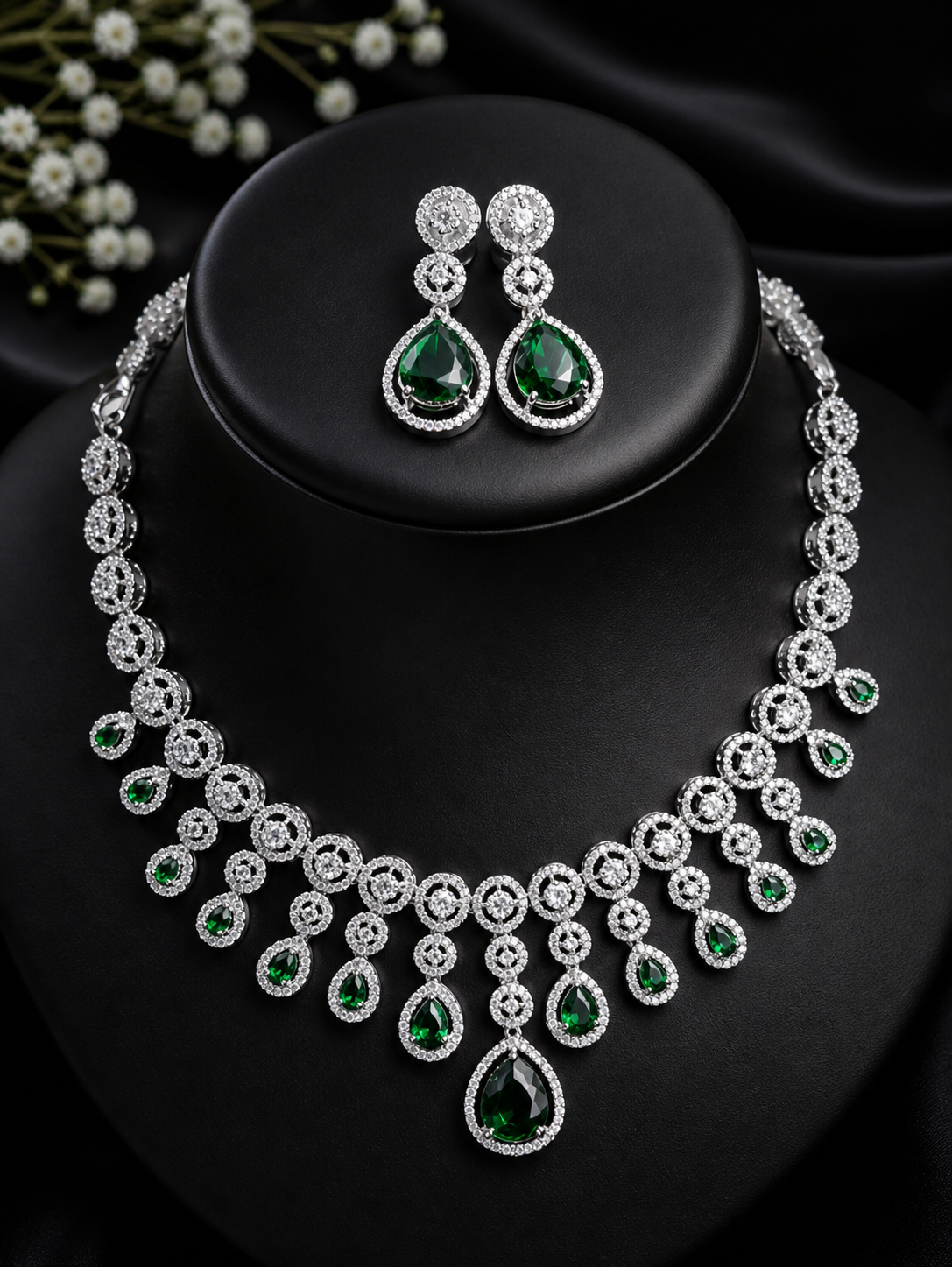 Premium AD Necklace & Earrings